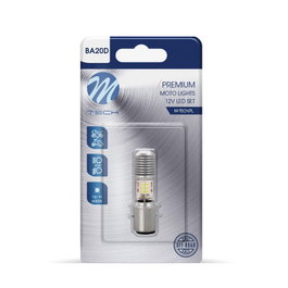 M-Tech Ampoule LED BA20d 12x3030 SMD Blanc Froid