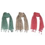 Home ESPRIT Écharpe Marron Vert Rose (3 Unités)