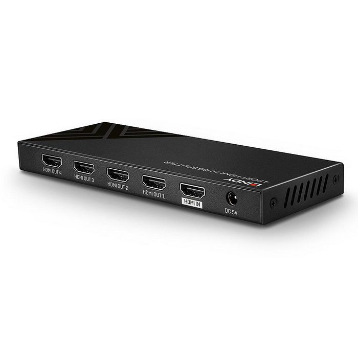Lindy Splitter HDMI 18G - Répétiteur/Répartiteur HDMI 4 Ports avec Support 4K 60Hz, HDR et HDCP 2.2 pour Distribution Multi-Écran