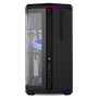 Nox Hummer Anvil - Boîtier PC Gaming Semi-Tour ATX, Verre Trempé Incurvé, ARGB, 5 Ventilateurs PWM, Noir