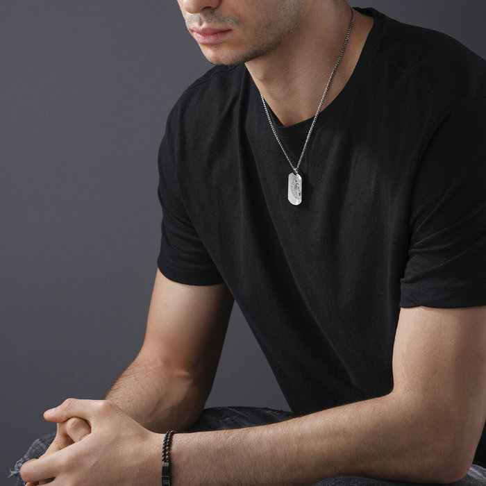 Collier Homme Police PEAGN0009603 Argenté