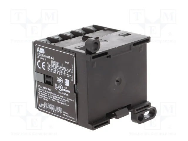 ABB BC6 Contacteur 4 pôles 24V DC 6A 2NC+2NO bornes à vis
