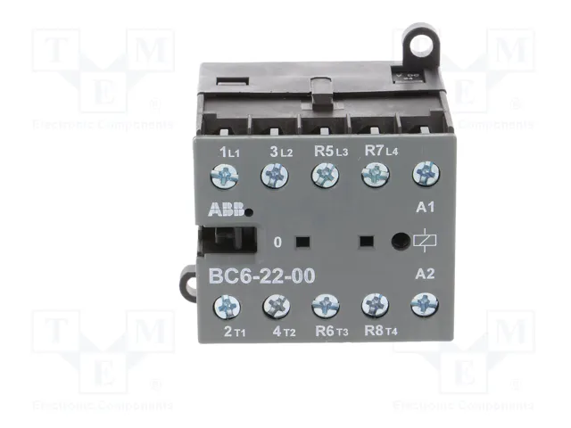 ABB BC6 Contacteur 4 pôles 24V DC 6A 2NC+2NO bornes à vis