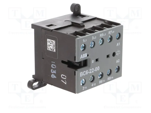 ABB BC6 Contacteur 4 pôles 24V DC 6A 2NC+2NO bornes à vis