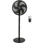 Oceanic Ventilateur sur pied 2 en 1 avec télécommande - 45W - Diamètre 40 cm - Hauteur réglable 69-120 cm - 3 vitesses et minuterie - Noir