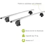 Green Valley Easy One N°84 : Lot de 2 Barres de Toit Aluminium, Fixation Toit Normal, Charge Max 75 kg
