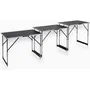 Meister - Lot de 3 Tables Multifonctions Aluminium - Pour Tapisserie, Buffet, Camping - Hauteur Réglable 73 à 94 cm - Charge 30 kg/Table