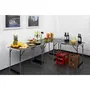 Meister - Lot de 3 Tables Multifonctions Aluminium - Pour Tapisserie, Buffet, Camping - Hauteur Réglable 73 à 94 cm - Charge 30 kg/Table