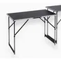 Meister - Lot de 3 Tables Multifonctions Aluminium - Pour Tapisserie, Buffet, Camping - Hauteur Réglable 73 à 94 cm - Charge 30 kg/Table