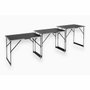 Meister Lot de 3 tables multifonctions en aluminium, hauteur réglable, gris et noir