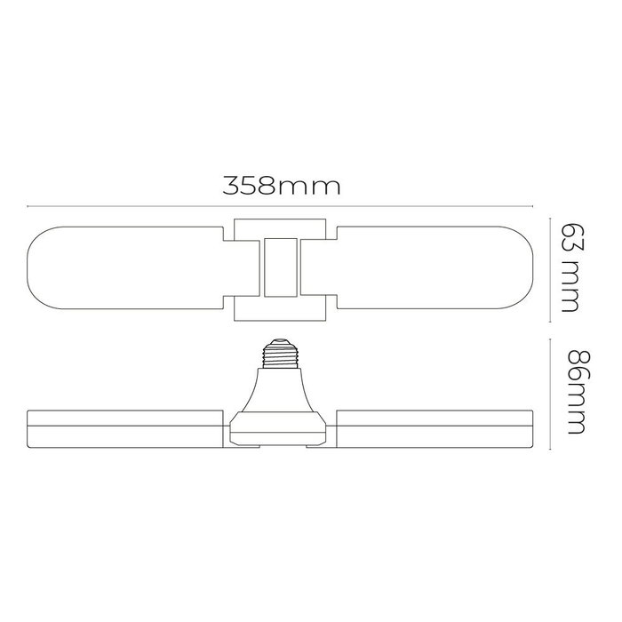 Edm Ampoule LED E27 15W 1521lm 6500K Lumière Froide Non Dimmable Angle 180°
