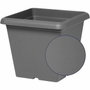 Garden ID Pot de fleurs Teramo carré noir-anthracite effet pierre 40 x 35 cm