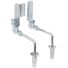 Q&Q Mécanisme Automatique de Canapé Réversible Anti-Hilos H36, 6 Positions 90-180° avec Retour, Casquillo Caña, Finition Chrome et Zinc