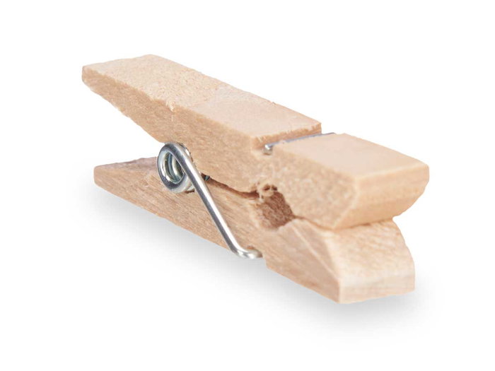 PINCELLO Set de 12 pinzas madera natural med