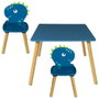 Home Deco Kids Ensemble de table et 2 chaises Dinos pour enfant