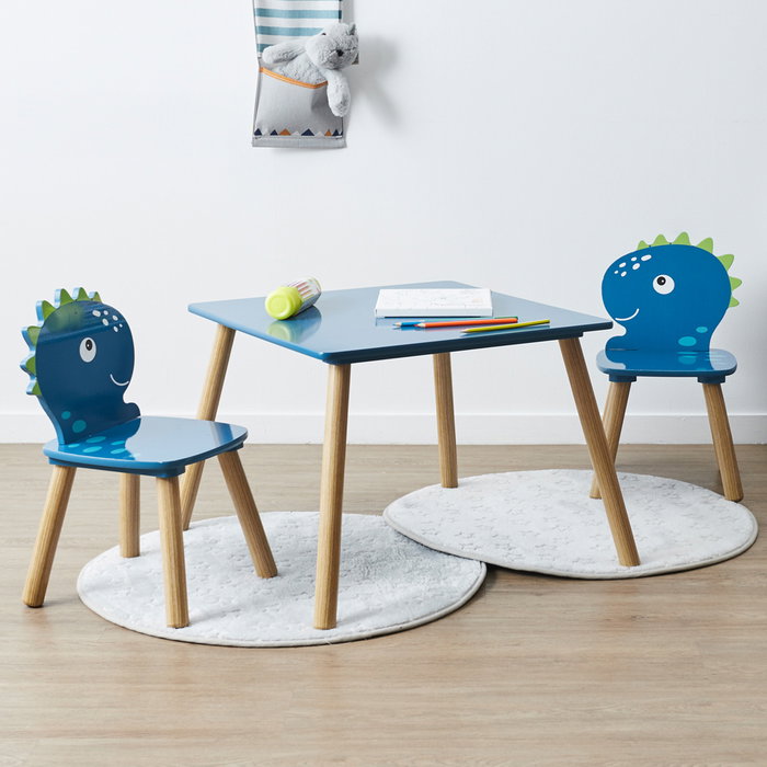 Home Deco Kids Ensemble de table et 2 chaises Dinos pour enfant Home Deco Kids Ensemble de table et 2 chaises Dinos pour enfant