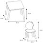 Home Deco Kids Ensemble de table et 2 chaises Dinos pour enfant