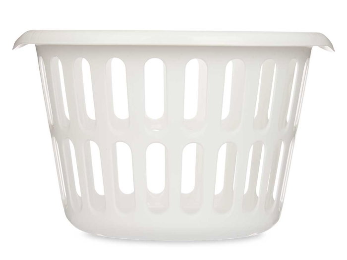 Kipit Panier Rond 40 cm Diamètre Blanc Plastique Calado 27 L (Set de 18)