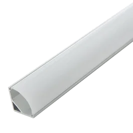 BX3 Light BX3-A1616 - Profilé aluminium pour bande LED, difuseur opale, installation dans les angles, 2 mètres