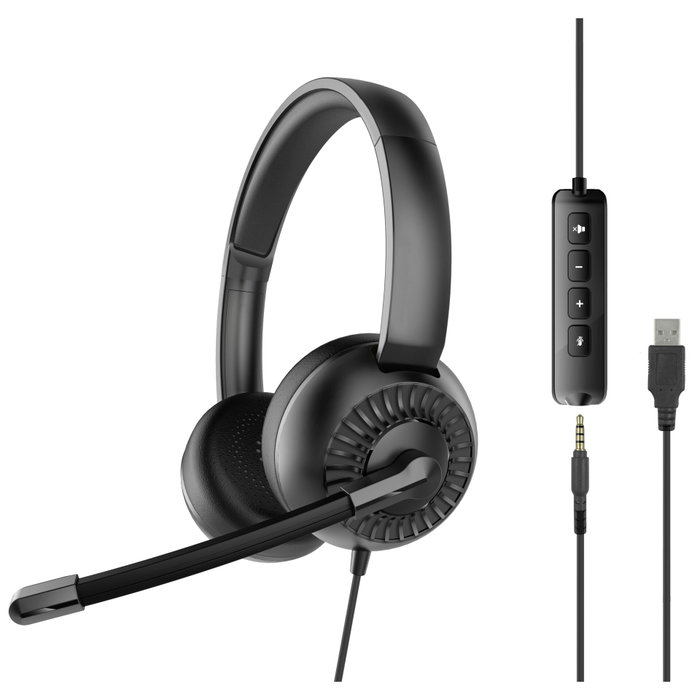 Speedlink METIS Casque Stéréo avec Micro, Jack 3,5 mm et Adaptateur USB-A Speedlink METIS Casque Stéréo avec Micro, Jack 3,5 mm et Adaptateur USB-A