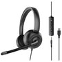 Speedlink METIS Casque Stéréo avec Micro, Jack 3,5 mm et Adaptateur USB-A