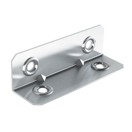 HERRAJES ALK Escuadra Tedra 67x21 mm Chapa Zincada con Esquinas Matadas