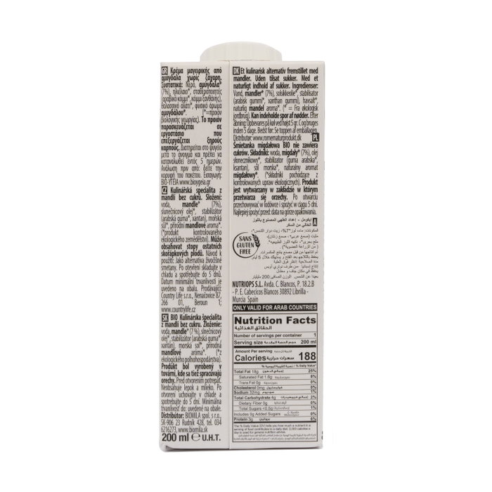 Ecomil Cuisine Almendra Nature Bio 200ml