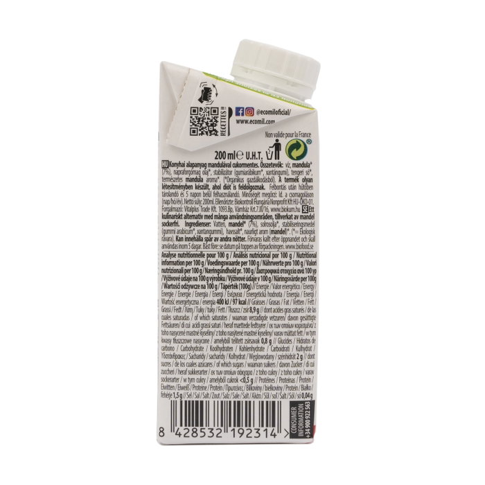 Ecomil Cuisine Almendra Nature Bio 200ml