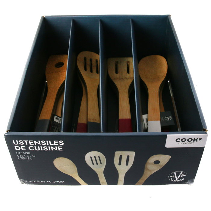 Cook Concept Assortiment d'ustensiles en bambú de 30 cm Cook Concept Assortiment d'ustensiles en bambú de 30 cm