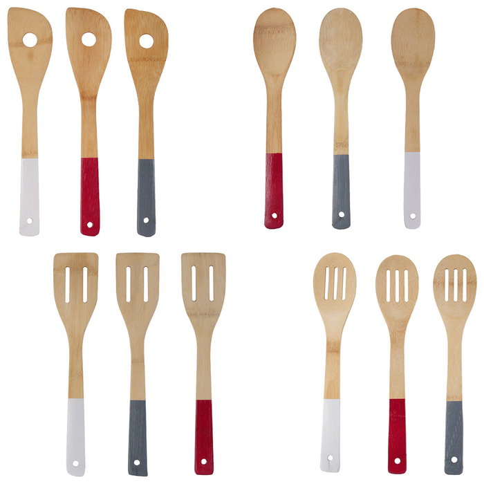 Cook Concept Assortiment d'ustensiles en bambú de 30 cm Cook Concept Assortiment d'ustensiles en bambú de 30 cm