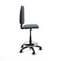Tabouret Aýna taburete Contact permament de base Tissu Gris Structure polyamide noire Sans accoudoirs Sans appui-tête Roulettes en nylon 50 mm