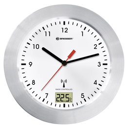 Bresser MyTime Bath Horloge de salle de bain blanc/argent radio-contrôlée