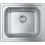 GROHE K200 31719SD0 - Évier de cuisine en acier inoxydable à encastrer par le dessus, 1 bac, silencieux, 533 x 457 mm