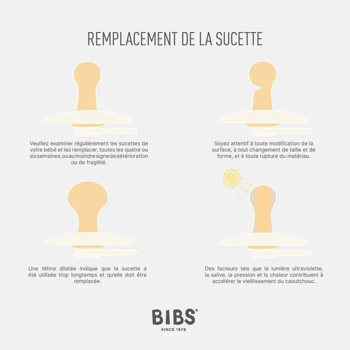 Bibs Sucette BIBS Colour Anatomique T2 Phosphorescente Sage Cloud - Lot de 2