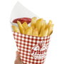 Totally Addict JGO. 8 CUCURUCHO PATATAS FRITA - Cones en papier avec compartiment sauce