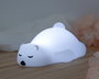 KioKids Oso Polar - Lampe veilleuse rechargeable en silicone pour enfant, ours polaire avec contrôle tactile et lumière douce - Lumière anti-peur USB