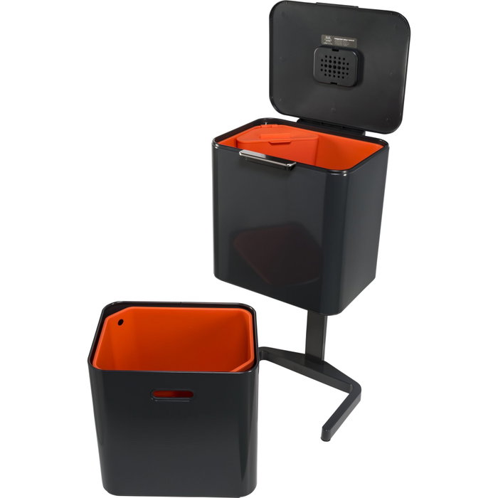 Joseph Joseph Totem Max 60 L Poubelle de tri sélectif, Graphite