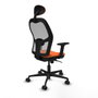 Piqueras y Crespo Chaise de Bureau avec Appui-tête Jorquera 2D036N1 Orange