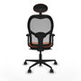 Piqueras y Crespo Chaise de Bureau avec Appui-tête Jorquera 2D036N1 Orange