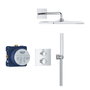 GROHE Ensemble de douche encastré Vitalio Rain Mono 310 CUBE Gris