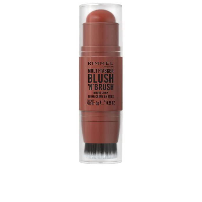 Rimmel London Baume à Joues Multifonctions Stick 'Blush 'n' Brush' #350 Écôté Rôtie 8g - Duo Crème et Pinceau pour Teint Lumineux, Vegan Rimmel London Baume à Joues Multifonctions Stick 'Blush 'n' Brush' #350 Écôté Rôtie 8g - Duo Crème et Pinceau pour Teint Lumineux, Vegan