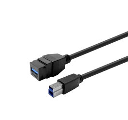 Vivolink Pro Keystone Câble USB3.0 A-Femelle vers USB3.0 B-Mâle 3m Noir
