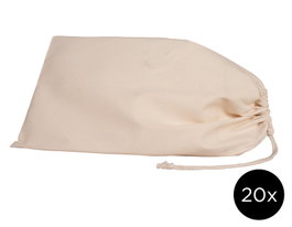 Innspiro Lot de 20 sacs en coton pour le pain 37x60cm
