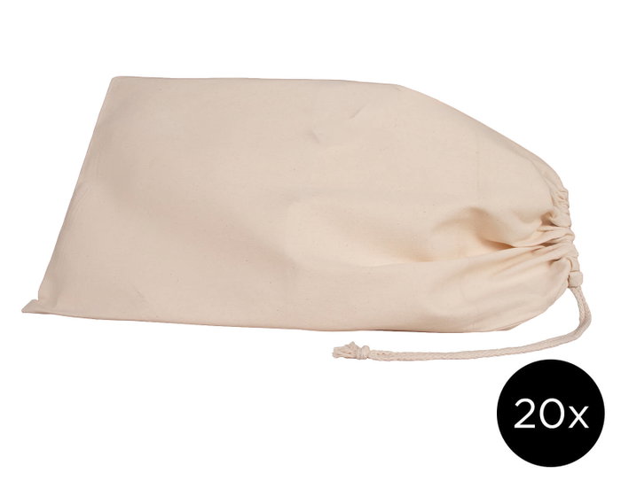 Innspiro Lot de 20 sacs en coton pour le pain 37x60cm Innspiro Lot de 20 sacs en coton pour le pain 37x60cm