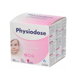 Physiodose Sérum physiologique stérile monodose - Lot de 30 flacons de 5 ml