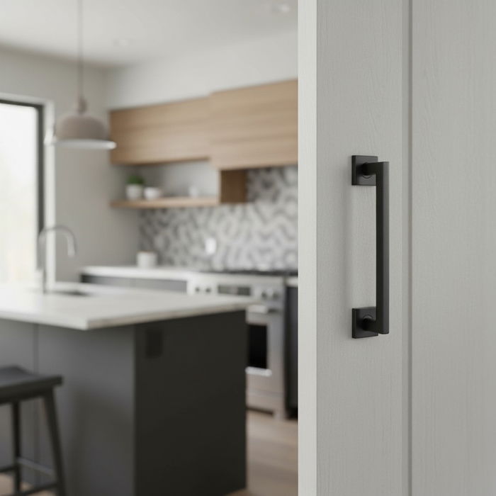 HERRAJES ALK Manillón Aluminio Rental C200 50x50 Negro