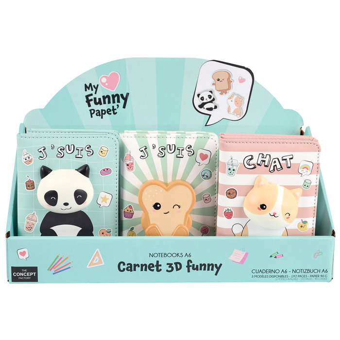 The Concept Factory Libreta 3D Funny Kawaii DinA6