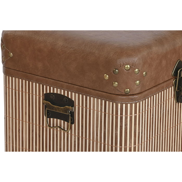 Lot de paniers Home ESPRIT Marron Naturel Polyuréthane Bambou Oriental 80 x 40 x 44 cm 80 x 40 x 45 cm (3 Unités)