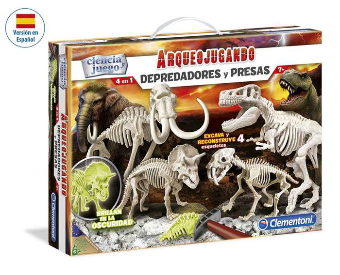 Clementoni - Jeu Arqueojugando Predateurs et Proies - Dimensions 42 x 29 x 6,5 cm - Version Espagnole