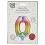 Party Time Ballon Chiffre Arc-en-ciel 35 cm